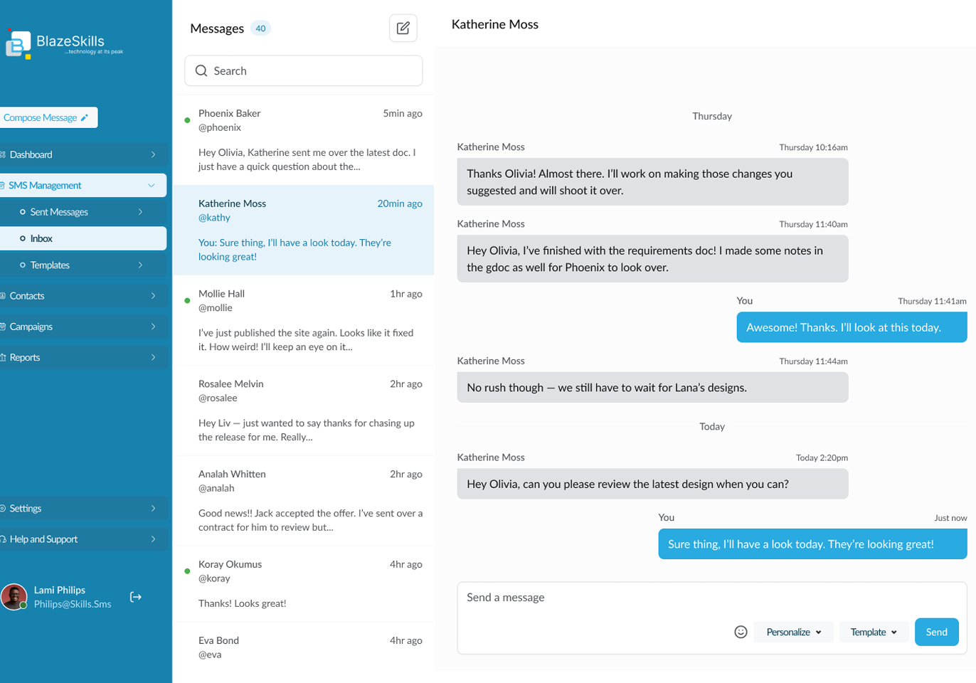 BulkifySMS Dashboard Preview